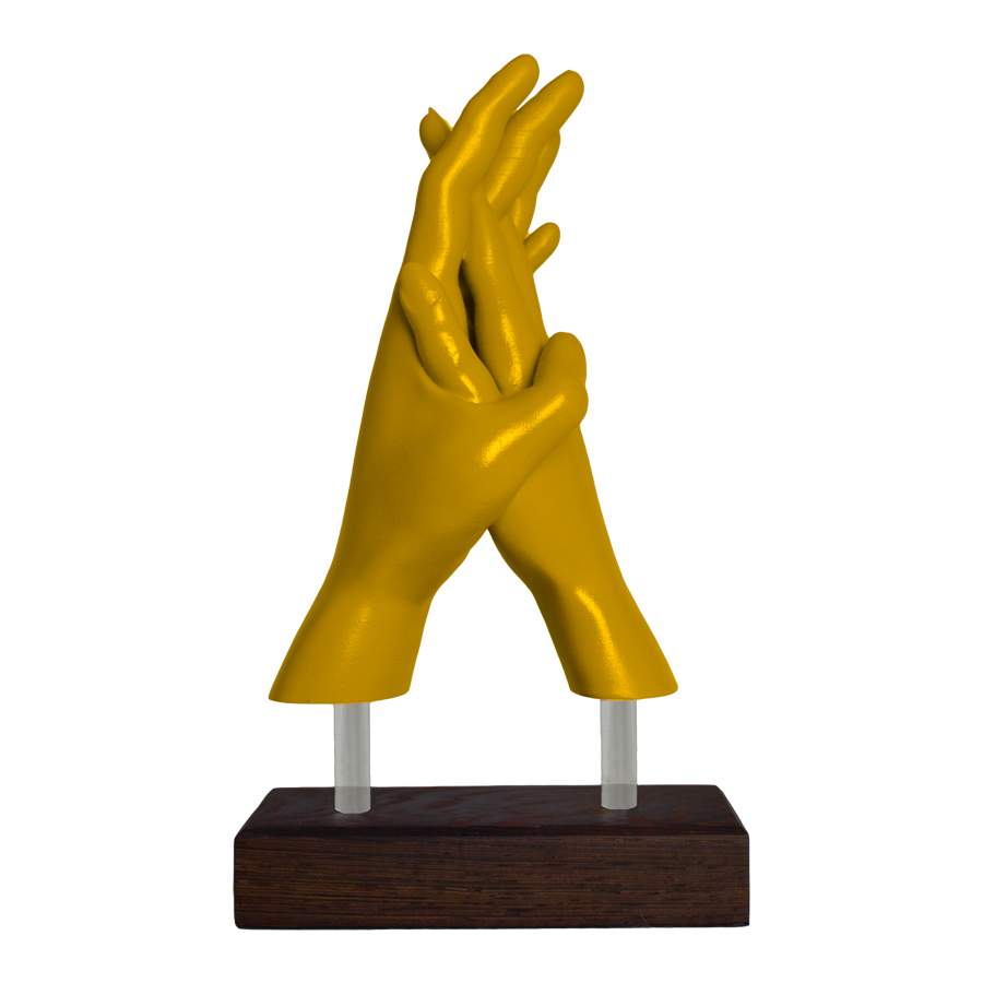 "Lovers' Embrace" Sculpture (Yellow)
