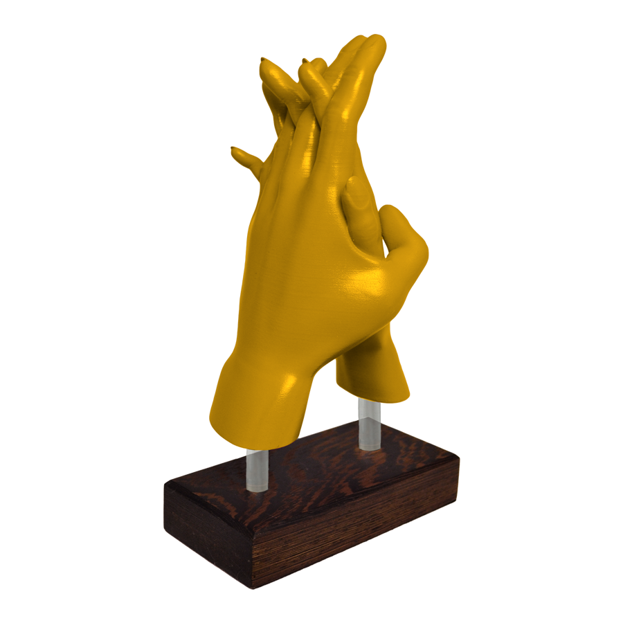 "Lovers' Embrace" Sculpture (Yellow)