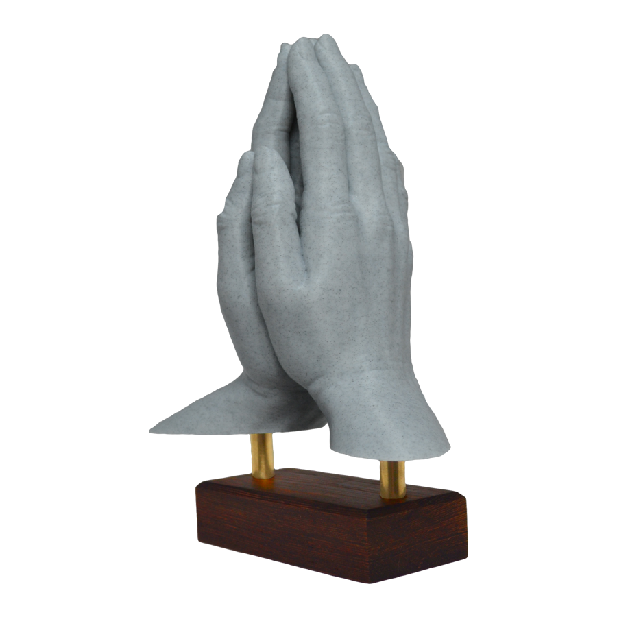 "Hands of Prayer" Sculpture (Marble)