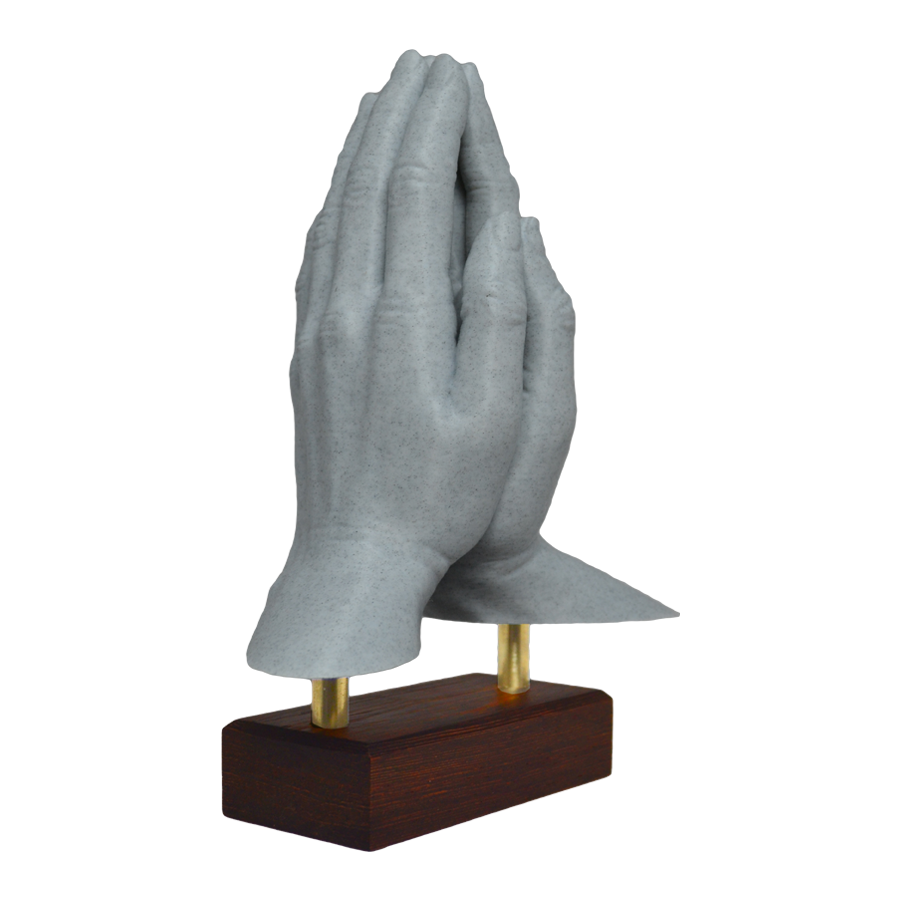 "Hands of Prayer" Sculpture (Marble)