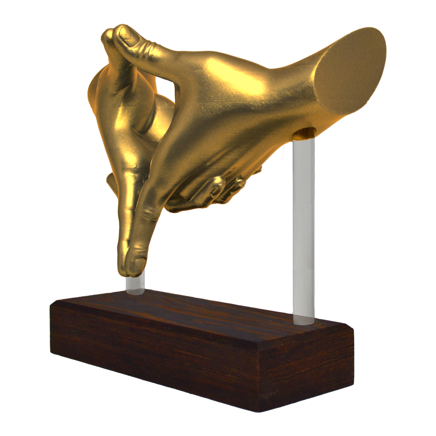 "Mudra of Insight" Sculpture (Gold)