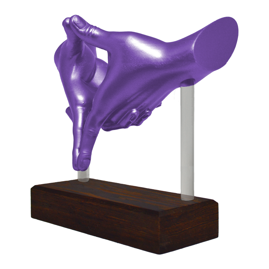 "Mudra of Insight" Sculpture (Purple)