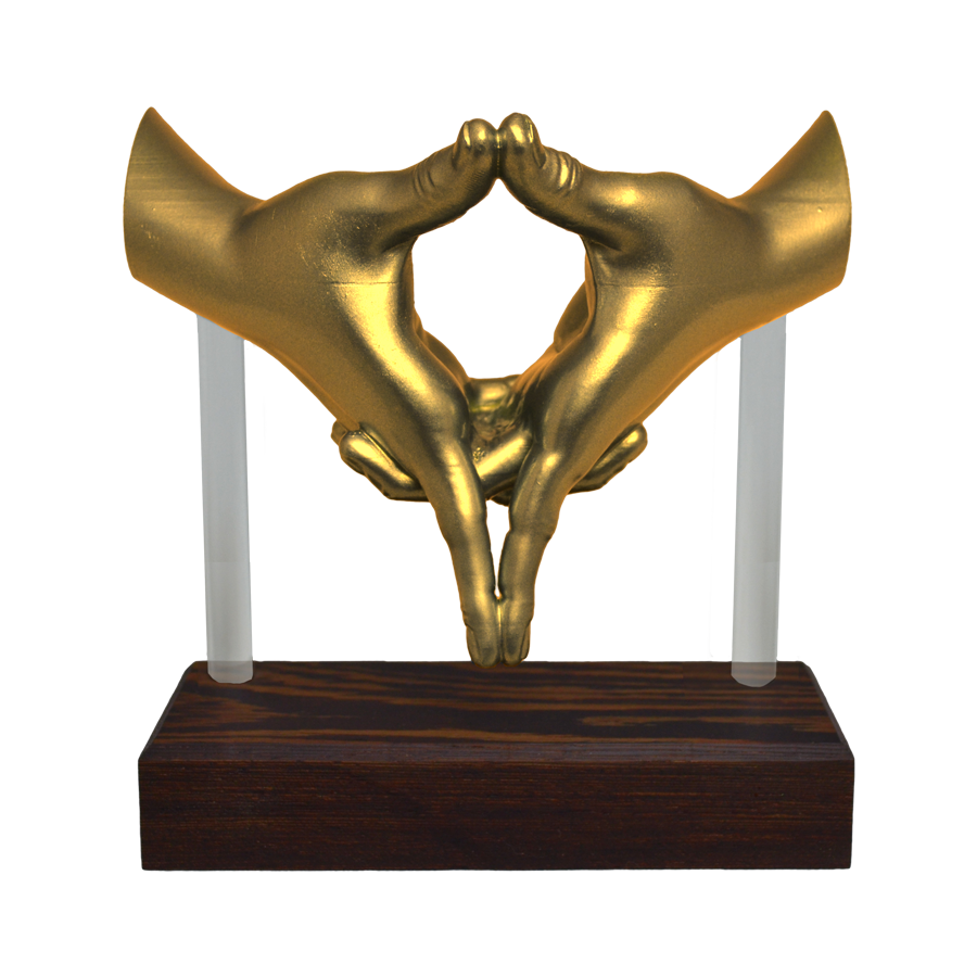 "Mudra of Insight" Sculpture (Gold)