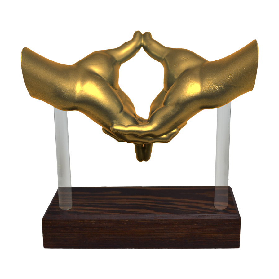 "Mudra of Insight" Sculpture (Gold)