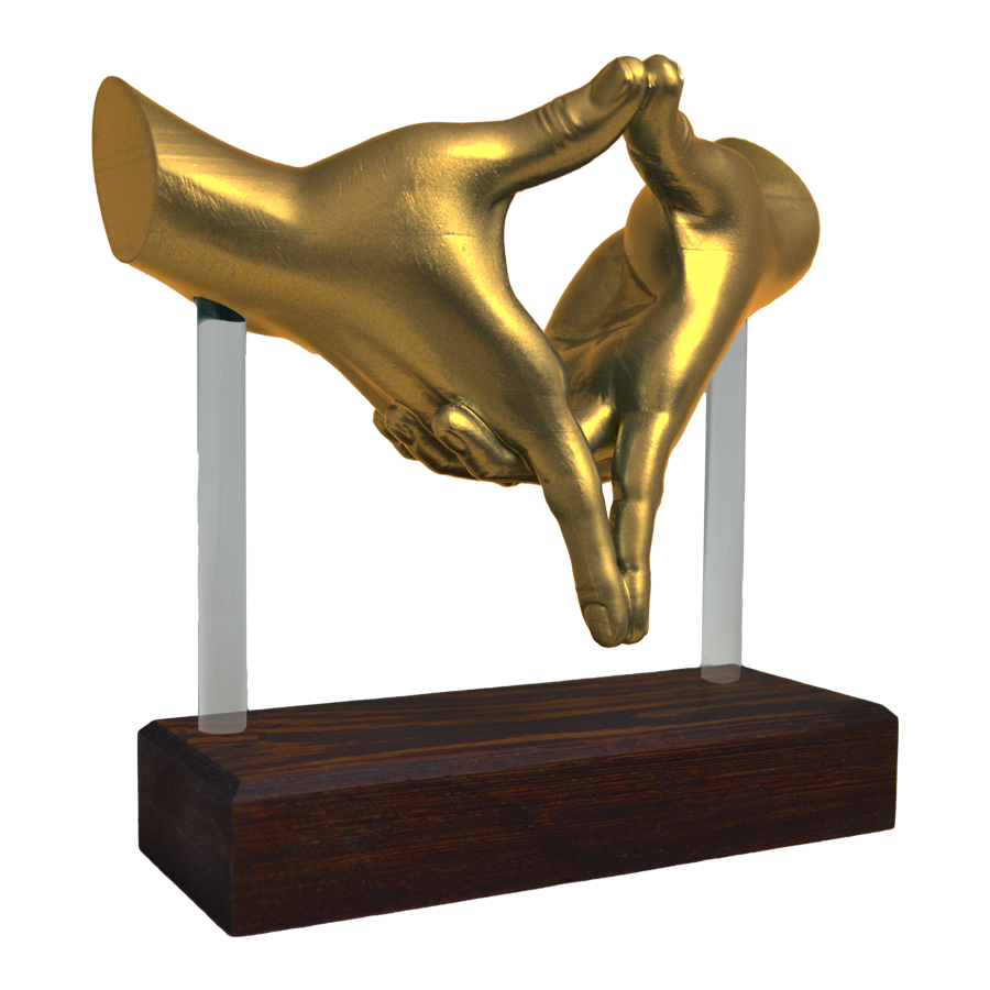 "Mudra of Insight" Sculpture (Gold)