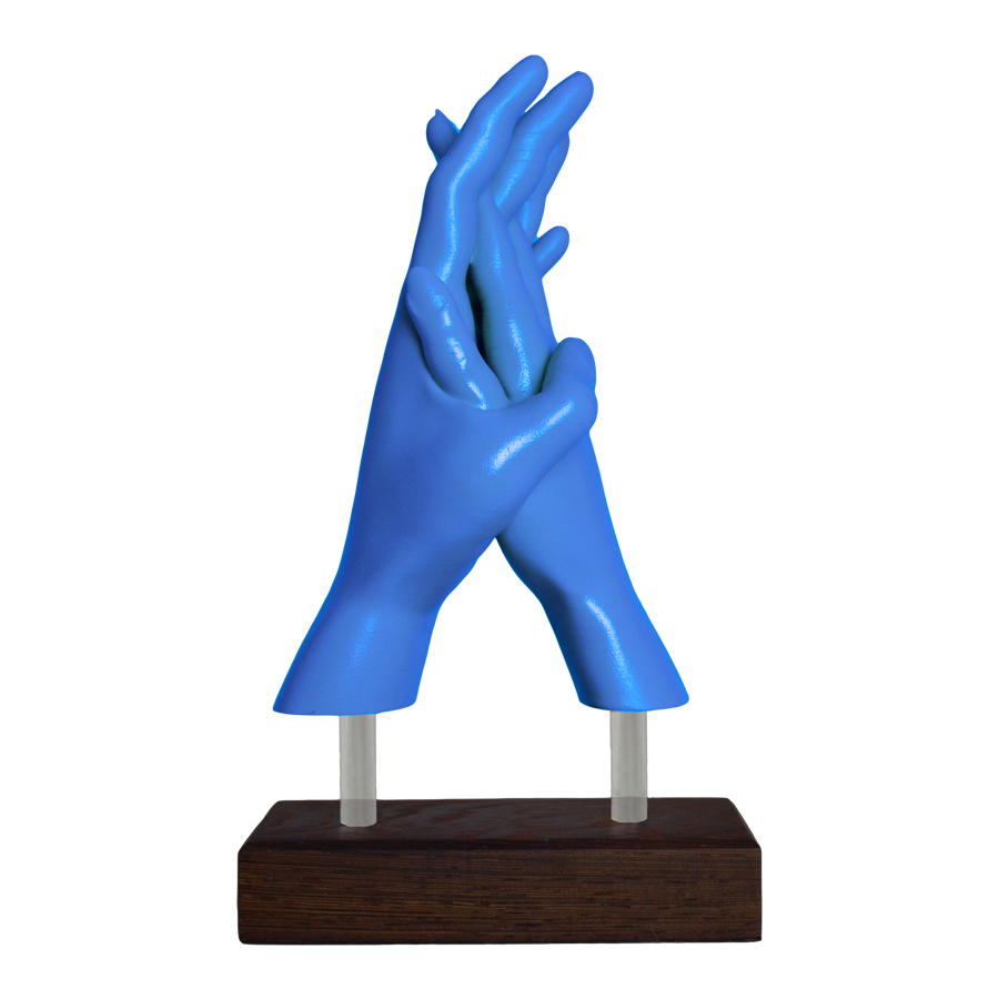 "Lovers' Embrace" Sculpture (Blue)