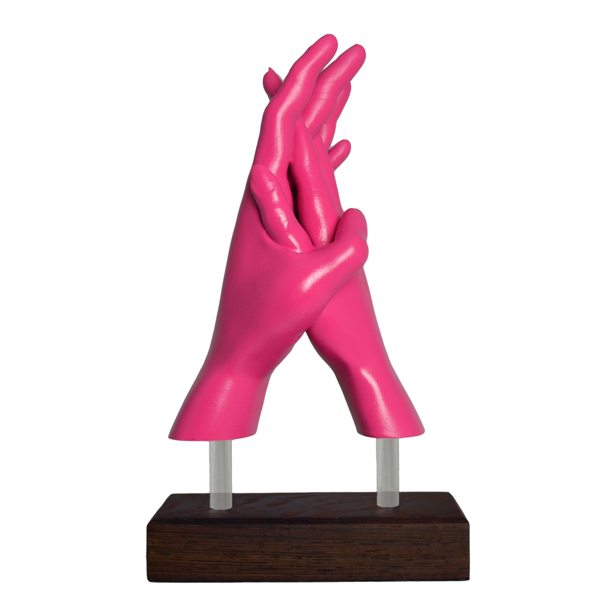 "Lovers' Embrace" Sculpture (Pink)