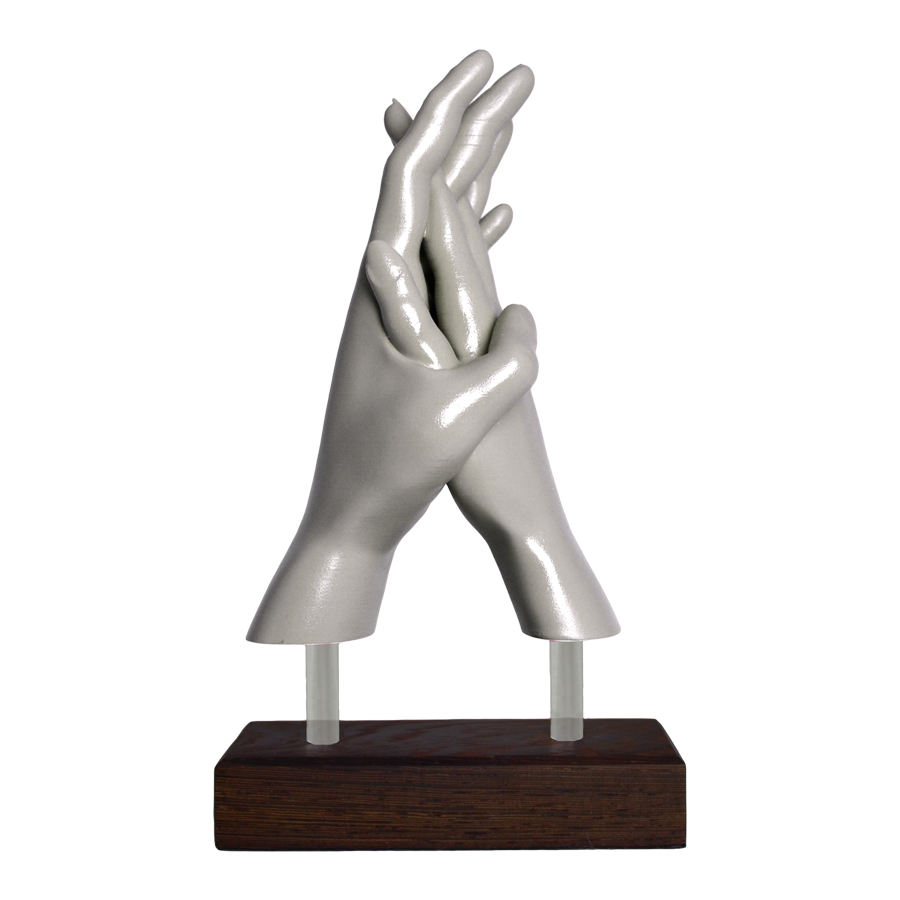 "Lovers' Embrace" Sculpture (Grey)