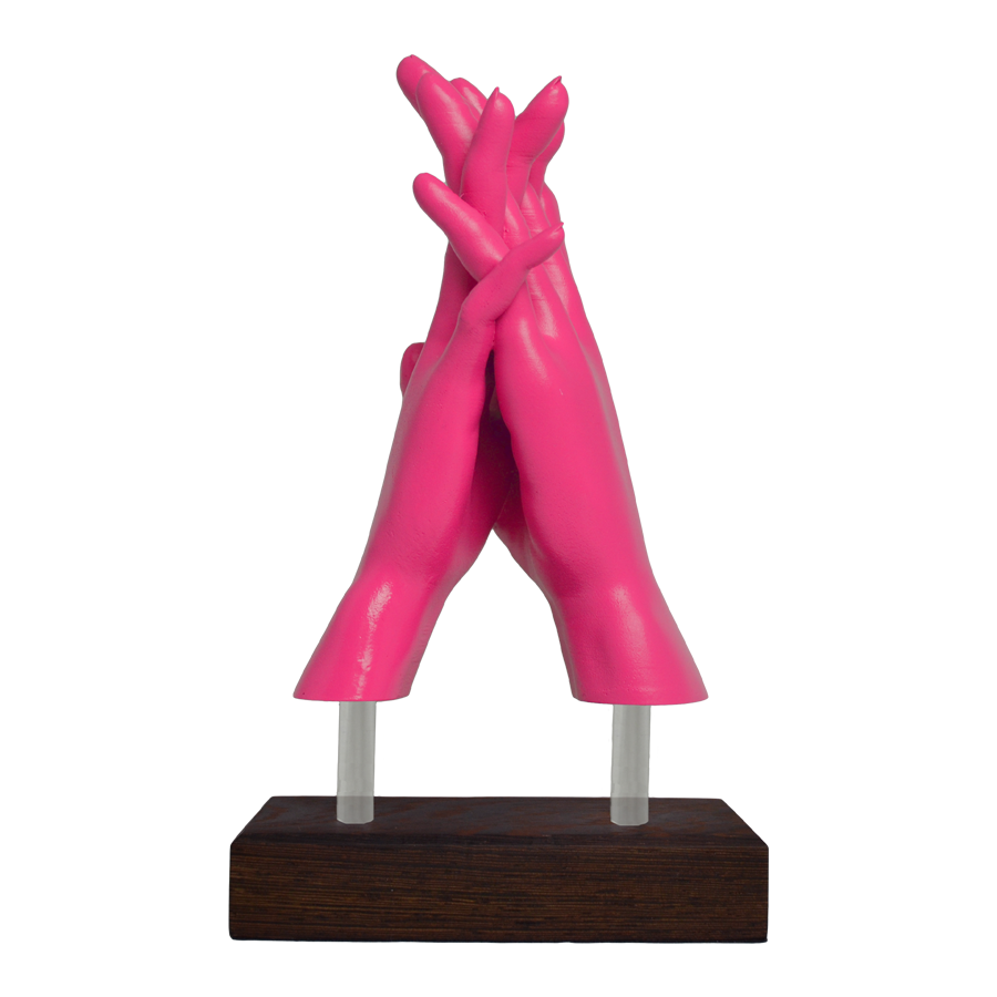 "Lovers' Embrace" Sculpture (Pink)