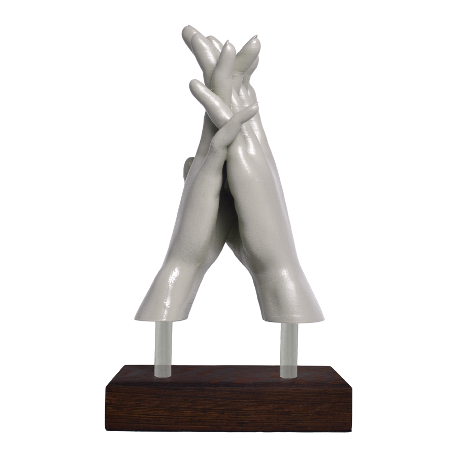 "Lovers' Embrace" Sculpture (Grey)